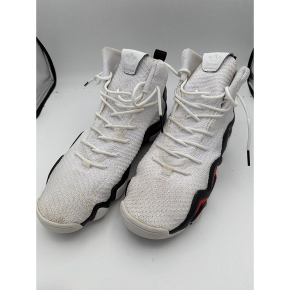 Adidas Crazy BYW X White Black Red Knit Sneakers Mens 10.5 FW6054.         1663